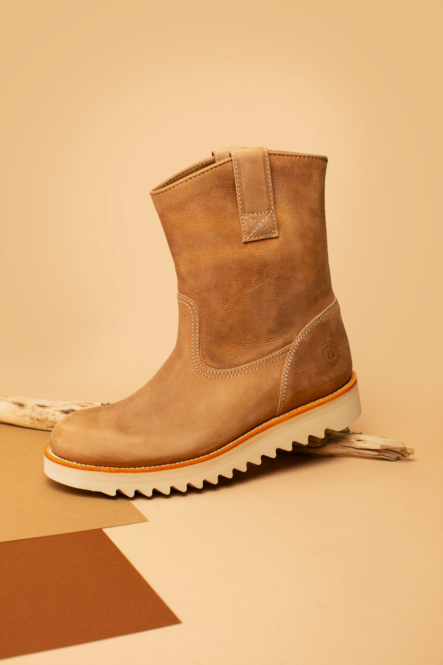 Boot - Women's Current Issue Wellington Sand - Left Boot-Flatlay-Product