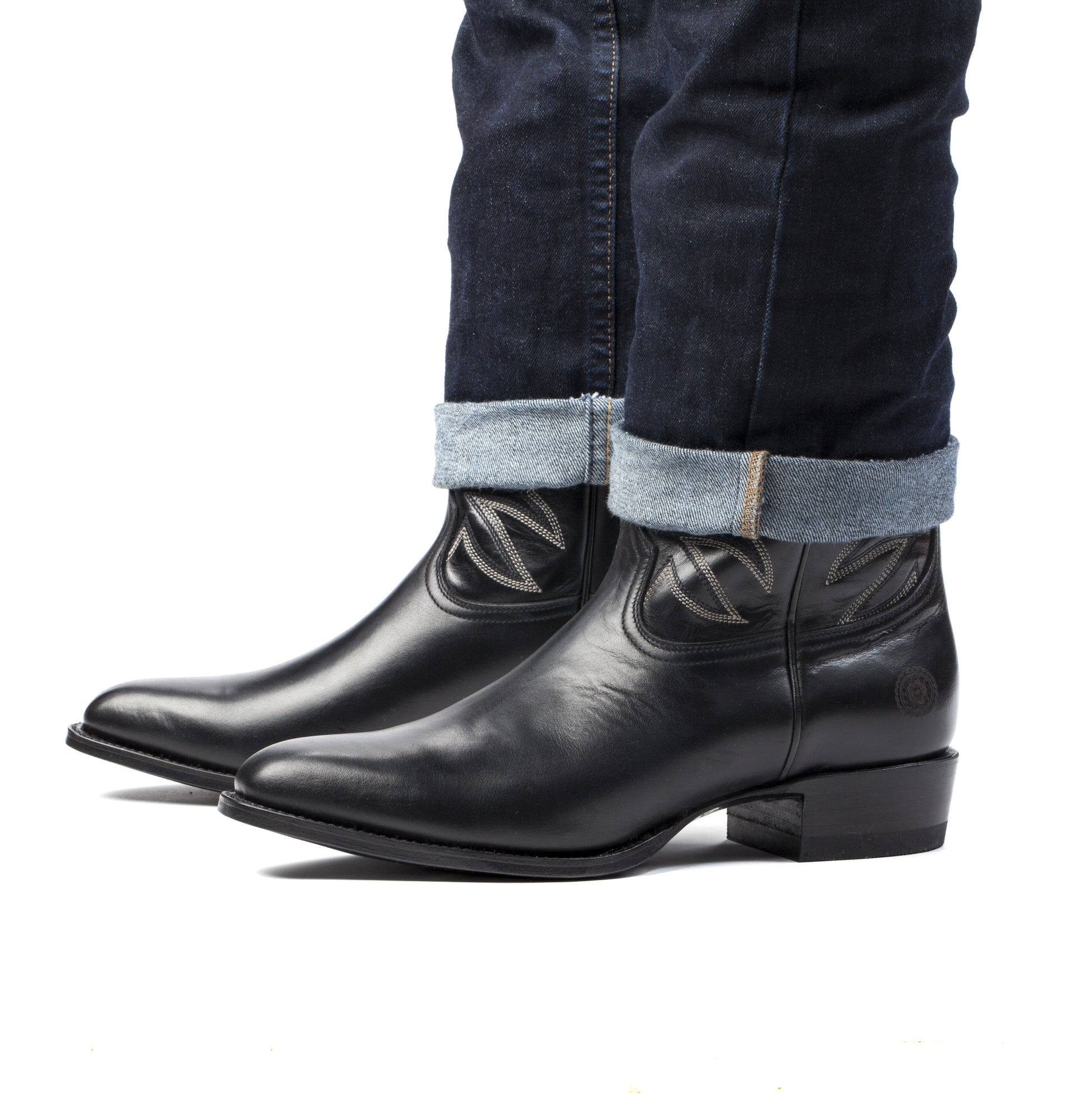 Mens Maverick Black - Vintage-Style Western Boots - Ranch Road Boots™ Pair