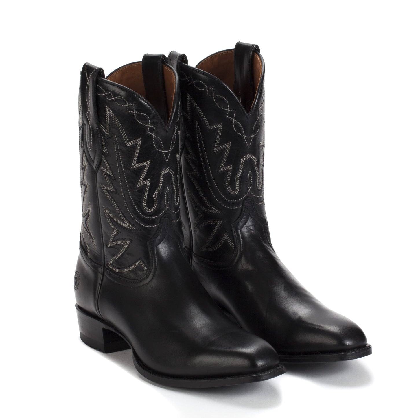 Mens Maverick Black - Vintage-Style Western Boots - Ranch Road Boots™ Front Side Pair View