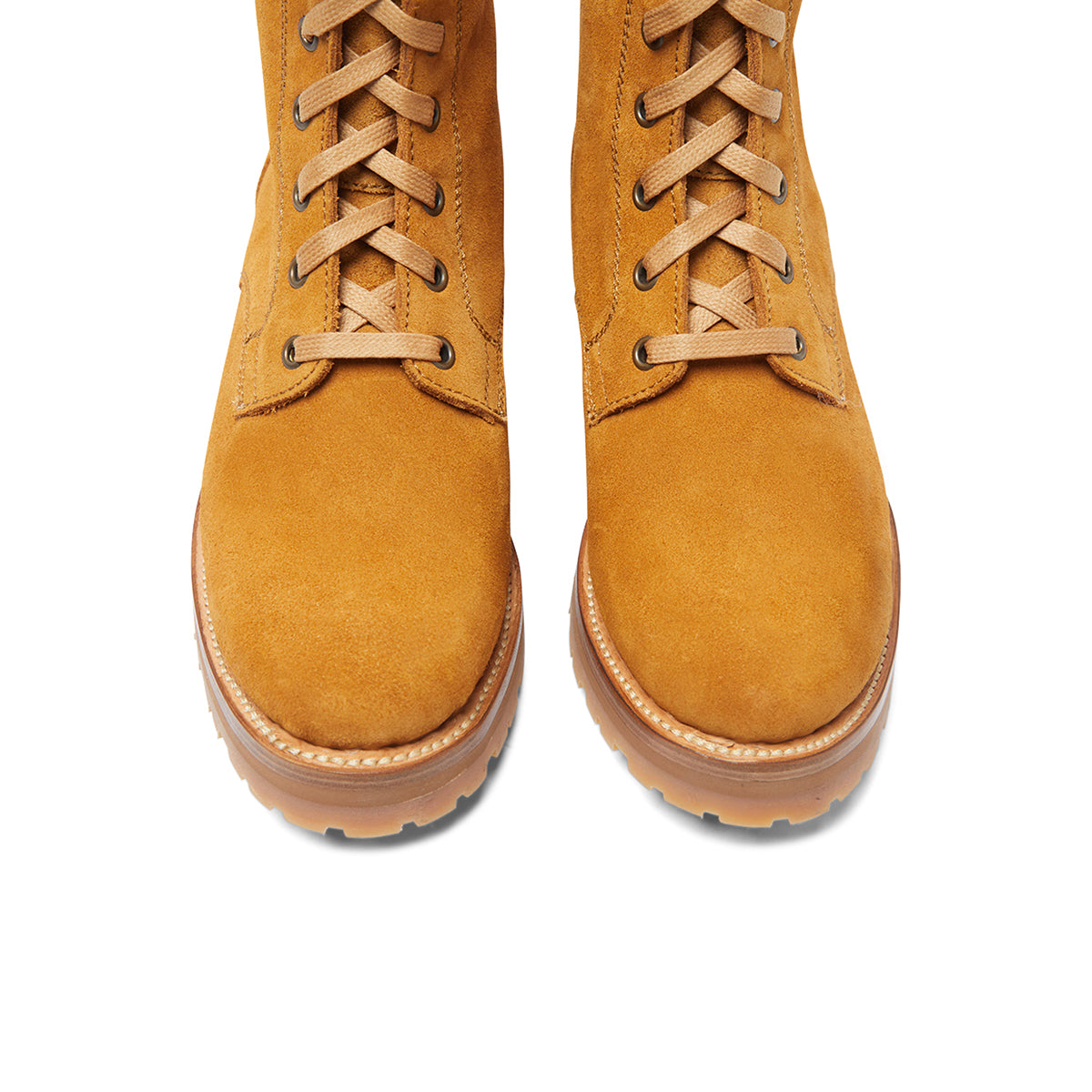 RANCH ROAD BOOTS, POPPY WHISKEY, SUEDE, FRONT TOE DETAIL