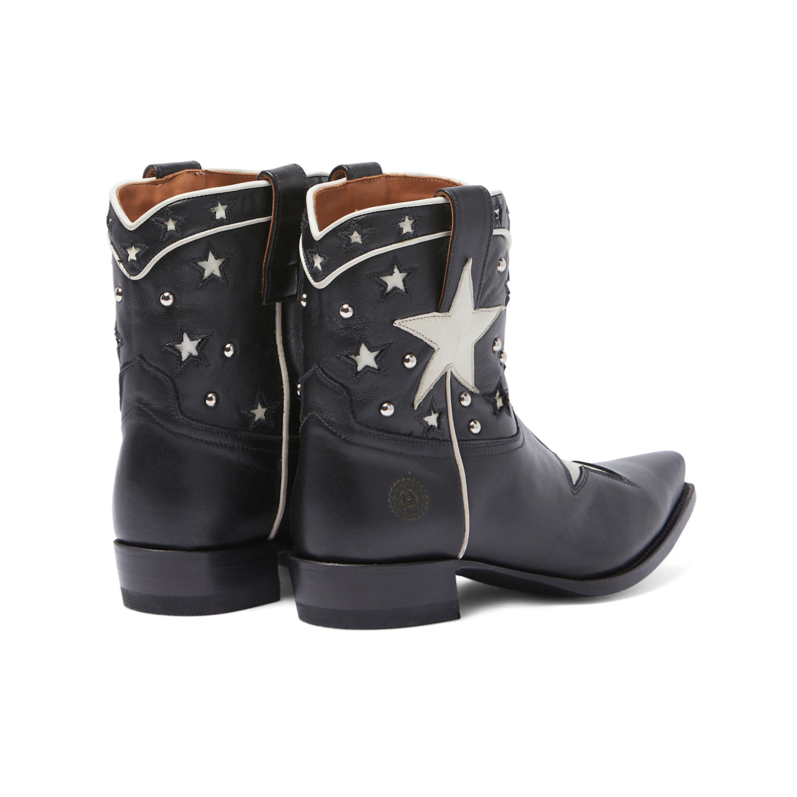Ranch Road Boots, Women's Western Boots, Presidio Liberty Short Black - Back Pair