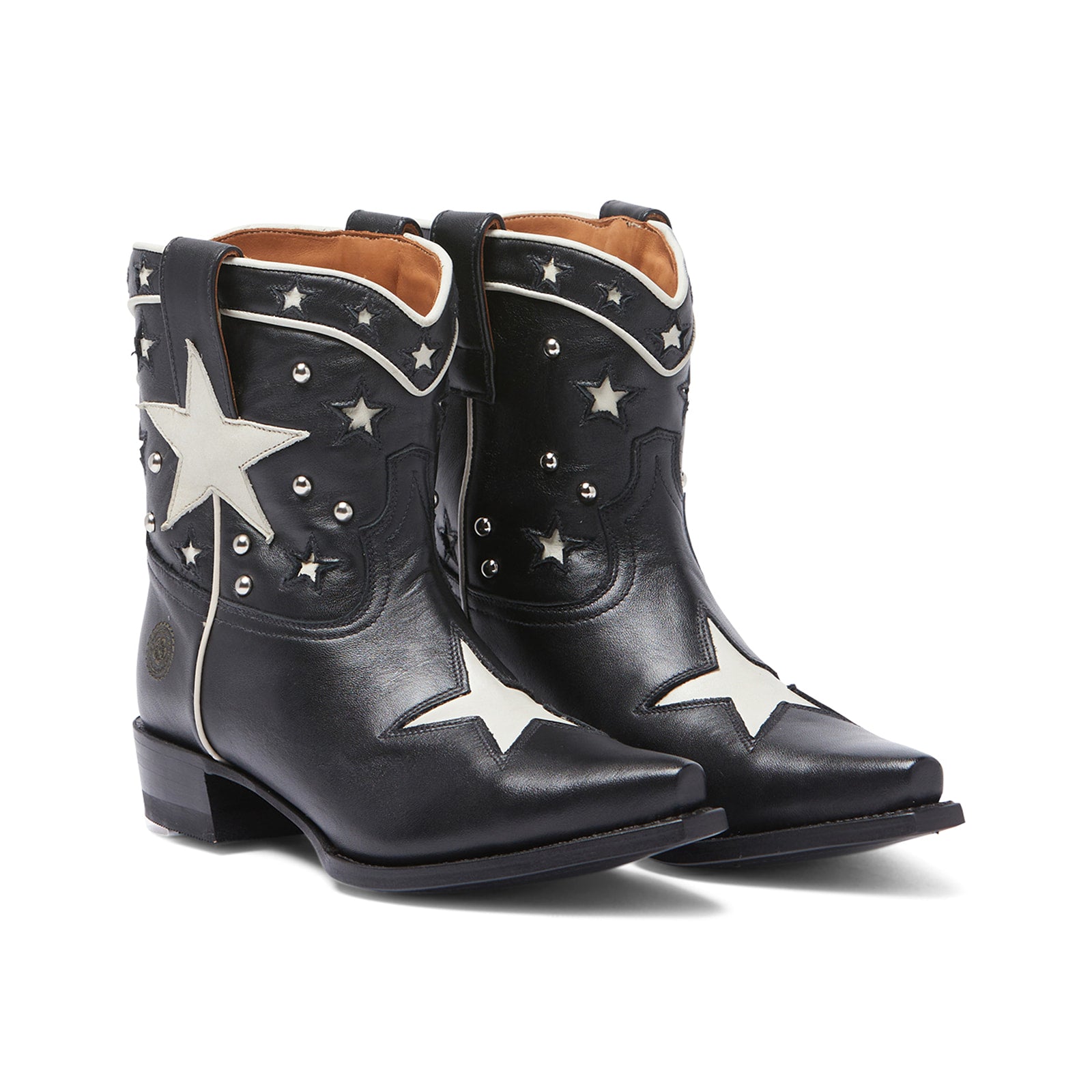 Ranch Road Boots, Women's Western Boots, Presidio Liberty Short Black - Front Pair