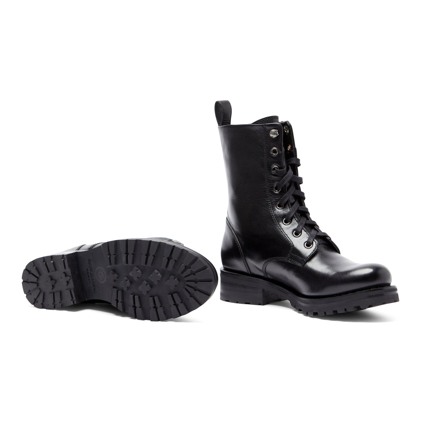 Ranch Road Boots - Poppy Combat - Black - Sole Detail