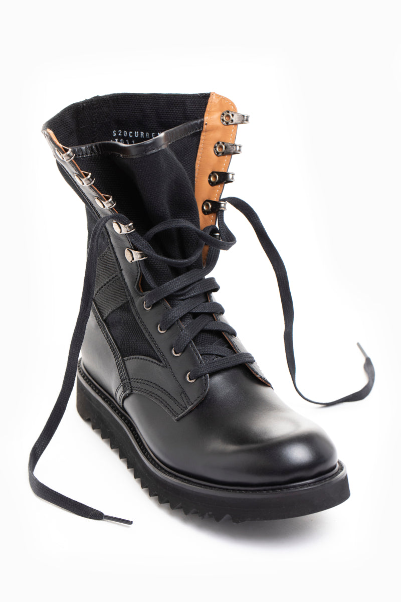Ranch Road Boots - Women's Current Issue Black - Military-Combat-Lace-Up-Boot-Unlaced