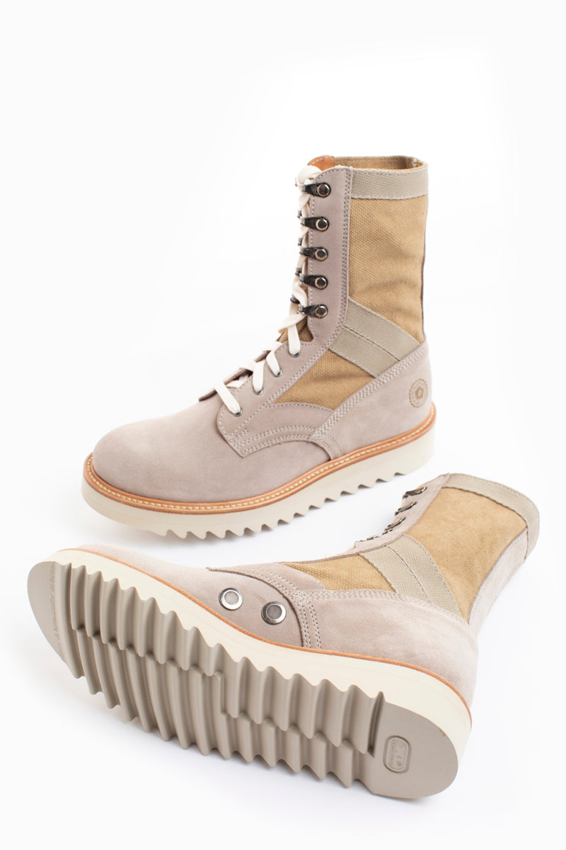 Women's Current Issue Sand - Military-Style Boots - Ranch Road Boots™-Sole and Heel Pair View