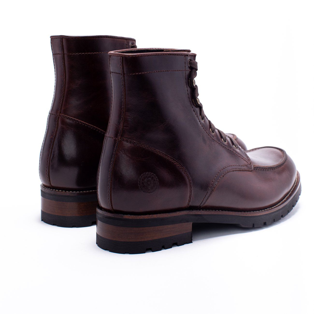 Mens Aster Brown Military Inspired Leather Boot Ranch Road Boots