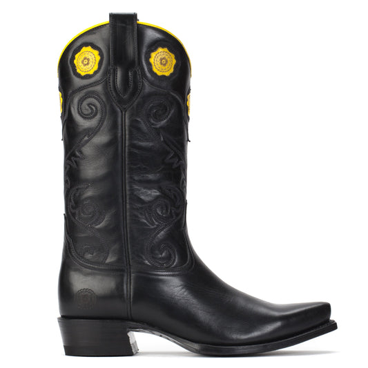 Womens Rosette Black - Handmade Cowgirl Boots - Ranch Road Boots™